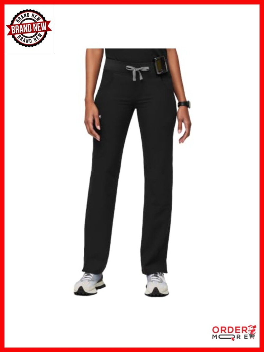 Kade Straight-Leg Scrub Pant Women's Medical Work FIONx Yoga Waist Cargo Pockets